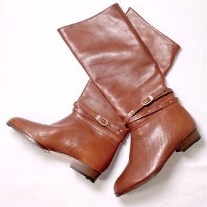 NWOT Lavorazione Artigiana Brown Soft Leather Riding Boots